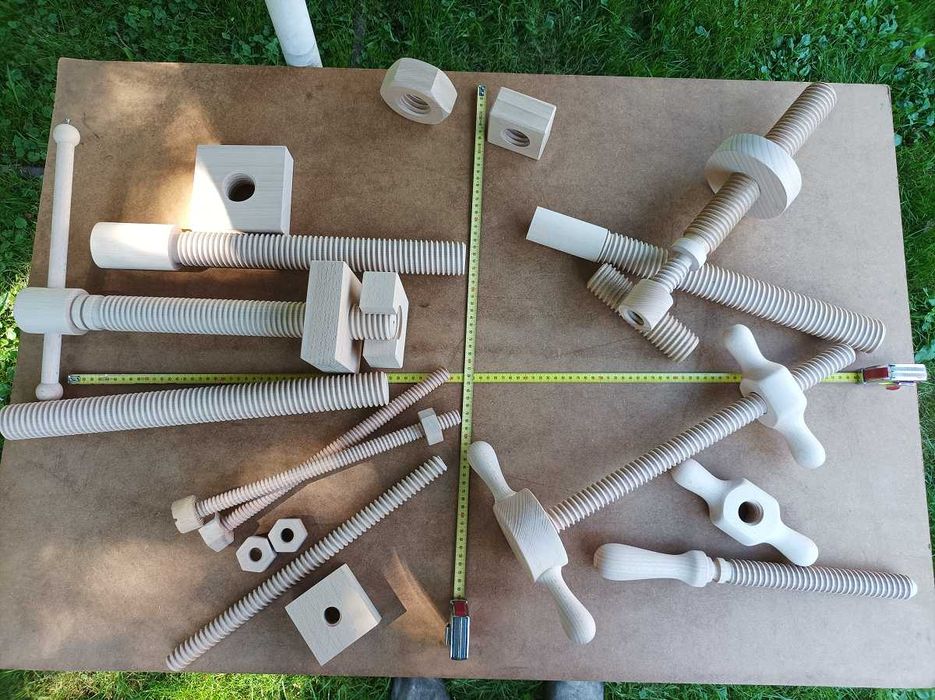 Śruby drewniane -od  fi-19 do fi-45mm (wym.- standard i na zamówienie)