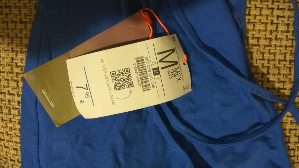Новый хлопковый спортивный топ бра Bershka майка футболка