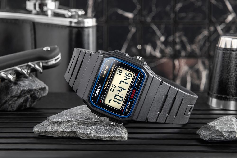 zegarek męski casio f-91w-1yeg + box