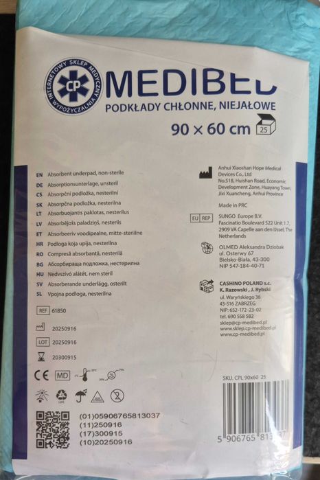 6x50 szt. podkładów higienicznych