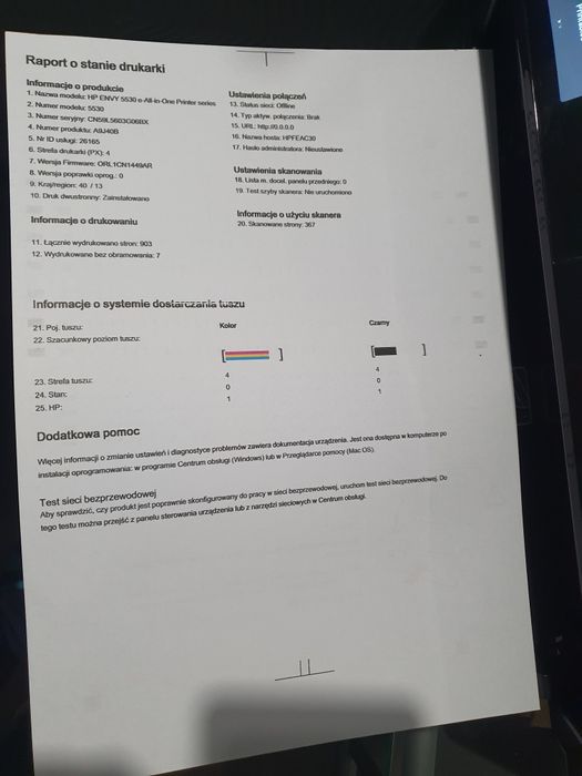 Wi-fi Drukarka HP ENVY 5536