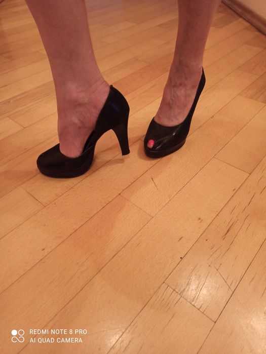 Buty Szpilki czarne skóra naturalna