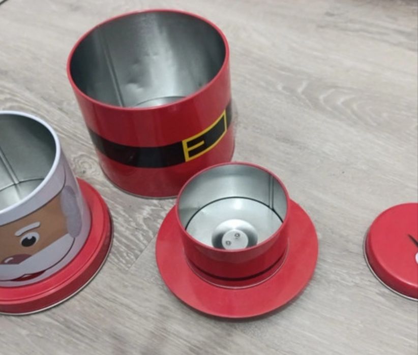 Latas/caixas bonecos de natal