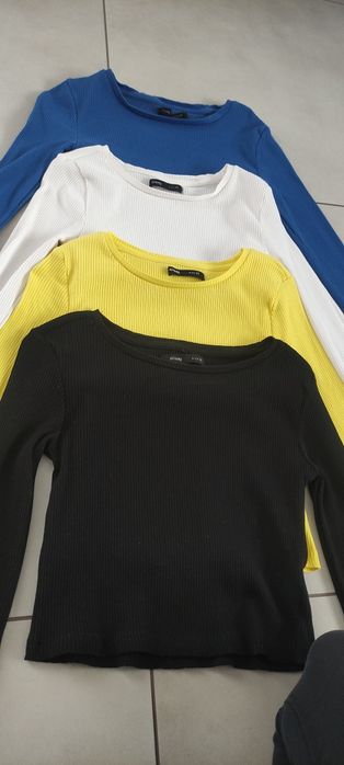 Sinsay 4 koszulki bluzki prążek M