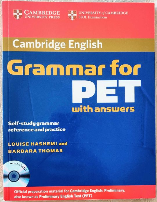 Livro de inglês "Grammar for PET with answers"