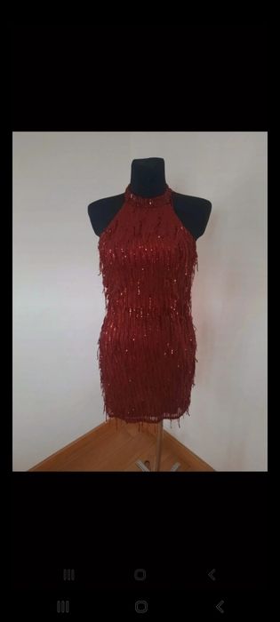 Sukienka cekinowa sylwester wesele