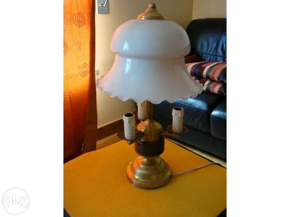 Candeeiro de Mesa antigo - 52cm altura