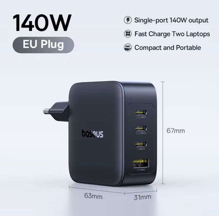 Зарядні блоки Anker Baseus Sharge Aohi Cuktech зарядка для ноутбука