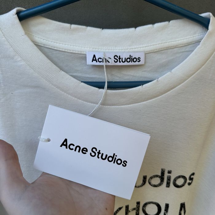 Лонгслів Acne Studios / Лонгслив Акне Студіо / Чорний лонг Акне / біла кофта