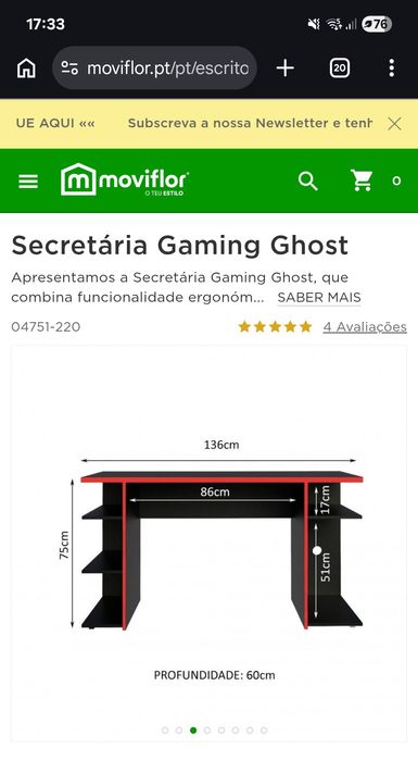 Secretária +Monitor Gaming novos com garantia