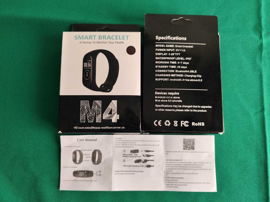 Pulseira inteligente / Smartband M 4, Nova