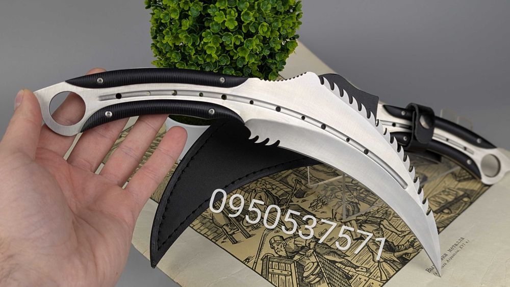 Нож тактический, Цільнометалевий ніж 33 см. Ніж-керамбіт