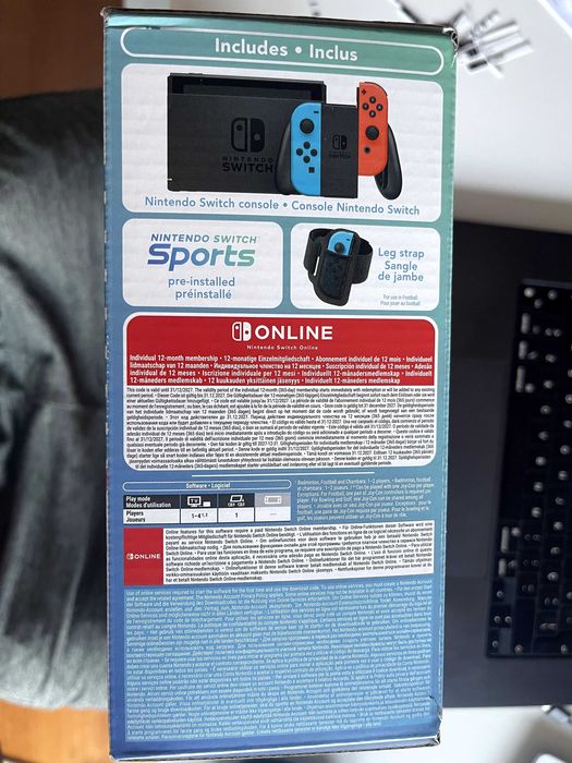 Nintendo Switch 1.1 + Jogo Nintendo Switch Sports + 12 Meses NSO