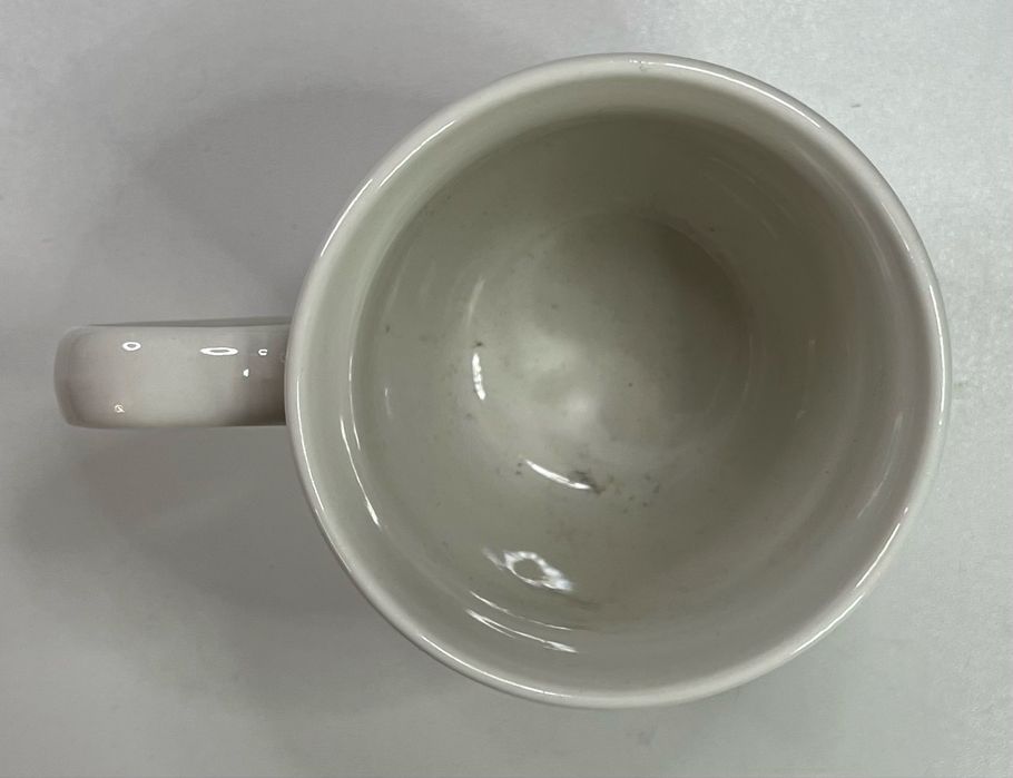 Kubek porcelanowy 360 ml biały Piernikowe Love ryflowany