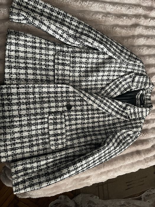 Піджак в гусячу лапку подовжений