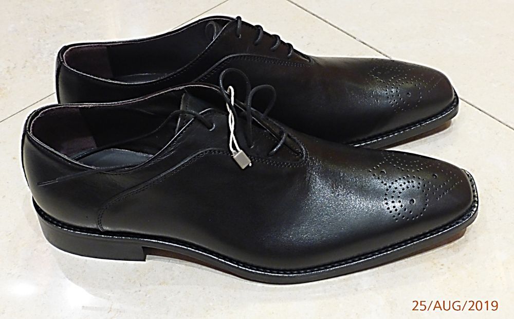 Derossi sapatos oxford pretos em pele tamanho 45
