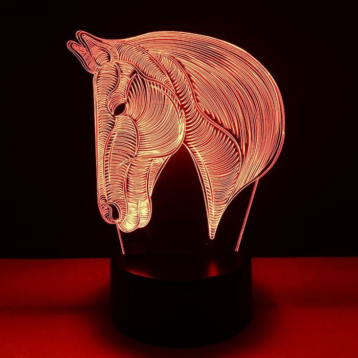 Lampka LED 3d + pilot prezent