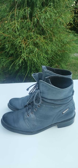 Lasocki 36  buty wiązane za kostkę sztyblety. Skóra naturalna