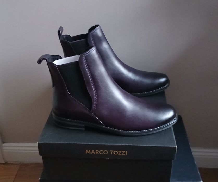 -40% Botki skórzane Marco Tozzi. R.39.