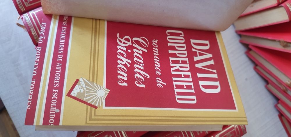 35 Livros Clássicos – Charles Dickens, Jaime Cortesão -Encadernação de Pele e Dourados