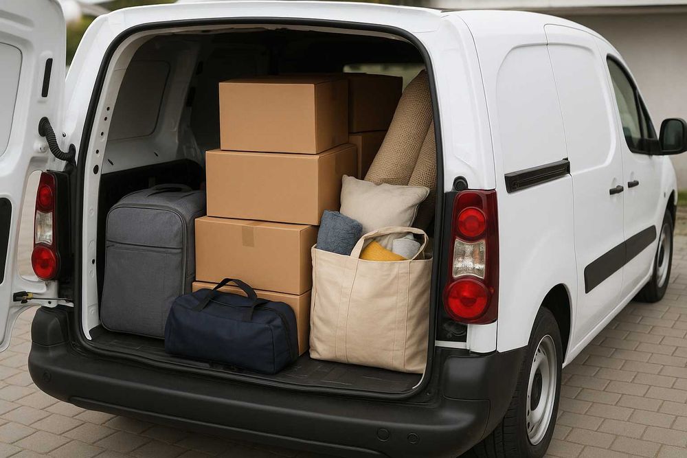 Mini transport przeprowadzka przewóz przesyłki towar do klienta TANIO