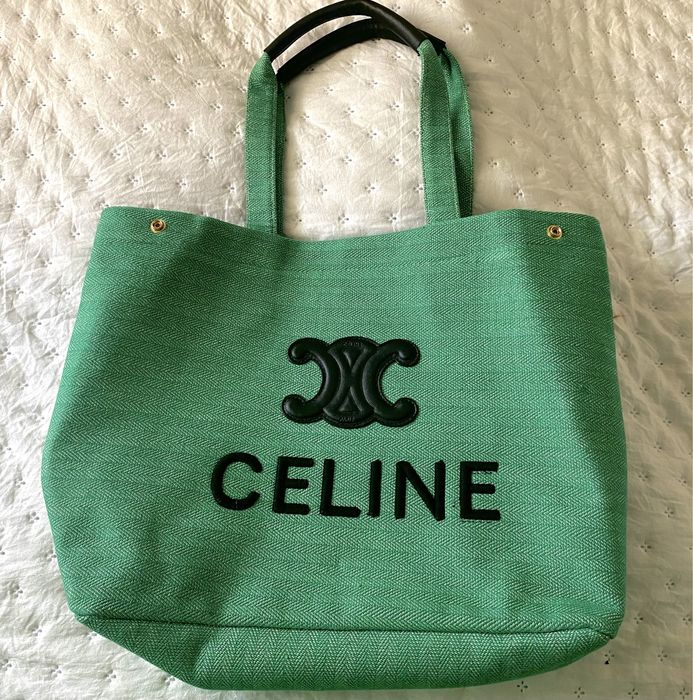 Torebka logo Celine duza! letnia  zielona