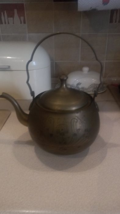 Dzbanek mosiądz starocie kolekcja