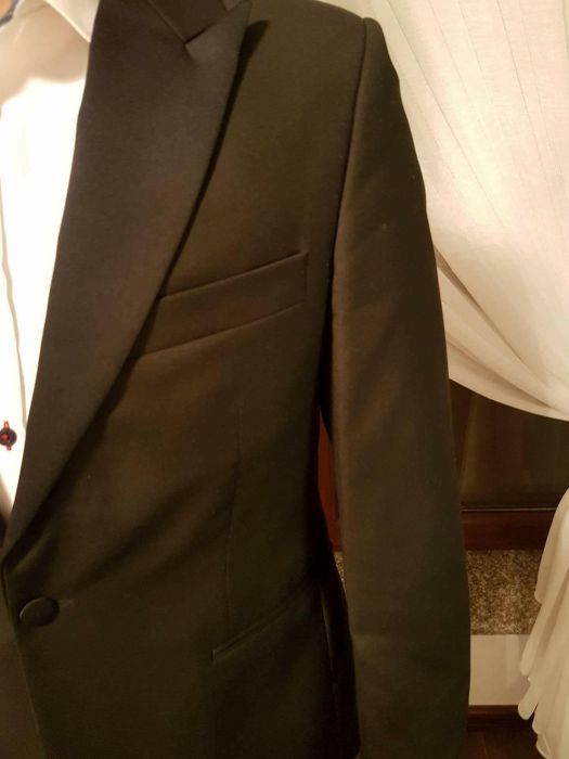 Czarny Garnitur męski