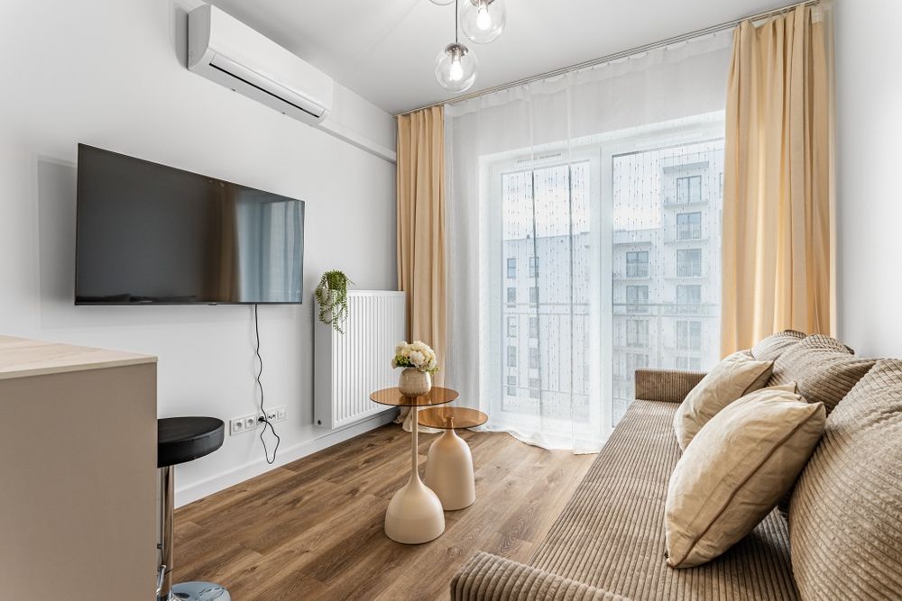 Mieszkanie z jasną sypialnia + salon z kuchnią