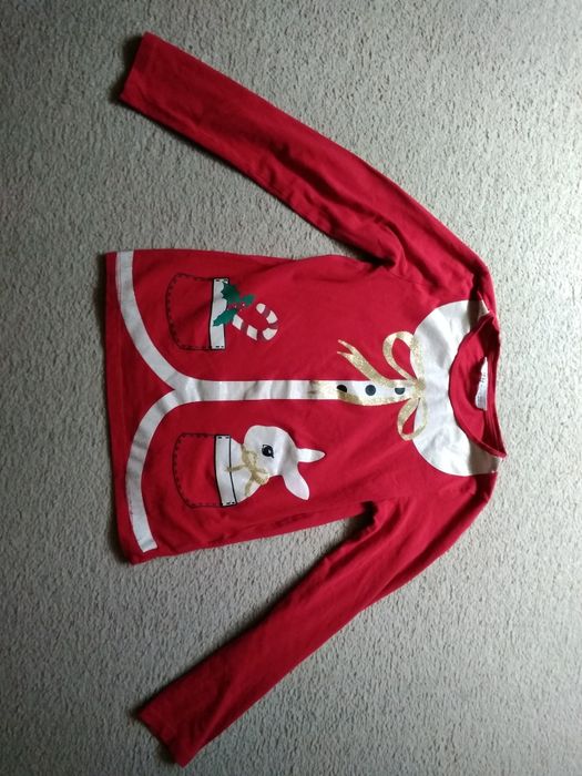 Koszulka bluzka świąteczna H&M 122/128