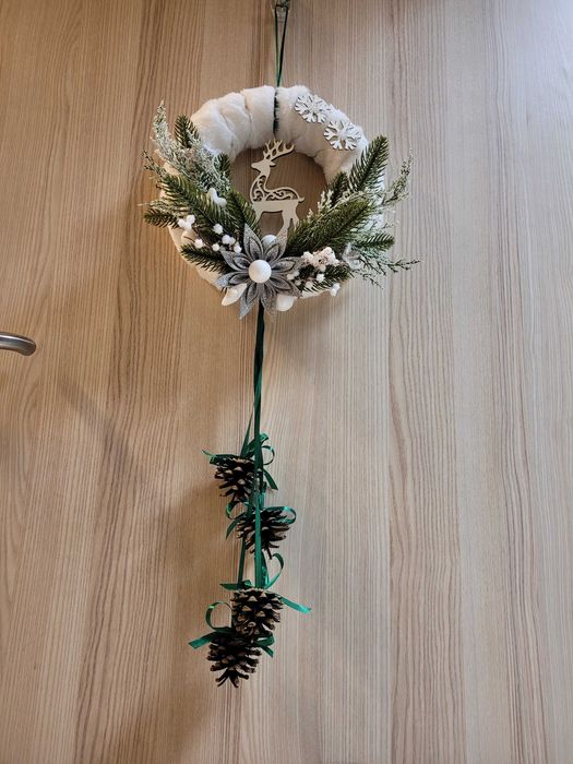 Unikatowy wianek bożonarodzeniowy LED - Hand Made