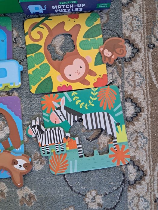Puzzle, ukladanka Match up puzzles mud puppy puzzle