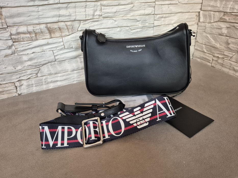 Torebka Damska Listonoszka Skórzana Emporio Armani