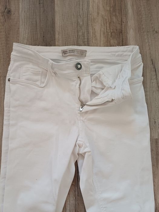 ZARA Białe Dżinsy Skinny Z1975 Denim, Rozmiar EUR 36 (S)