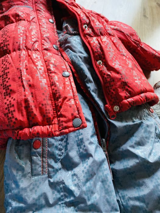 80 NOWY Coccodrillo Kombinezon zimowy 3 cz. Kurtka Spodnie rękawiczki