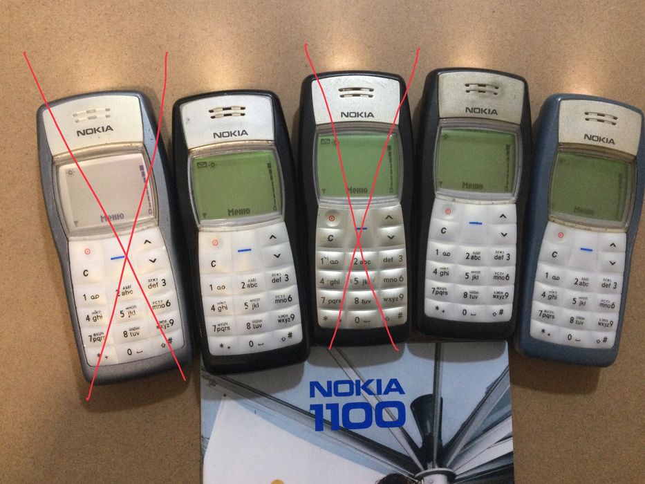 Нокия 1100,1200,1600,2600.