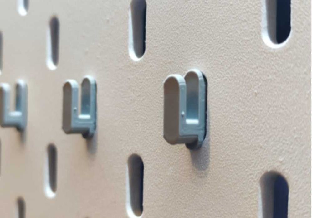 10x Haczyki do IKEA SKADIS do tablicy perforowanej
