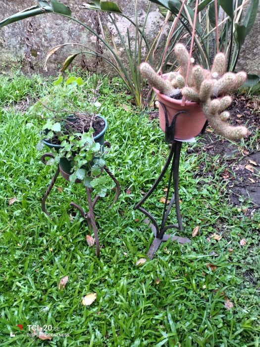 Suportes de ferro para vasos