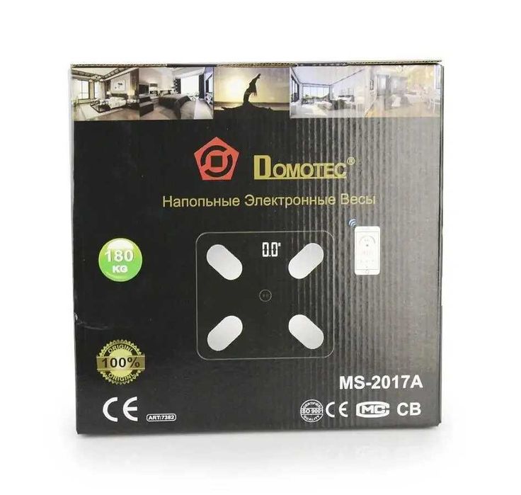 Напольные смарт весы Domotec Ms-2017a до 180 кг с приложением на телеф