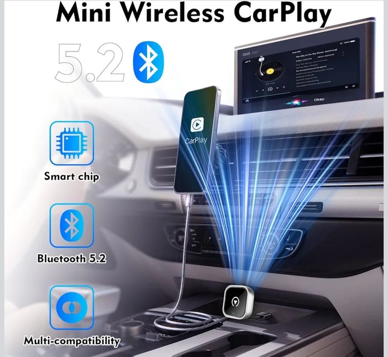 Bezprzewodowy adapter Carplay 2 w 1