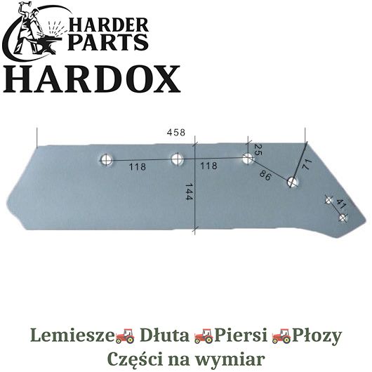Lemiesz 18 Kverneland HARDOX 073080 części pługa 2X lepsze niż Borowe