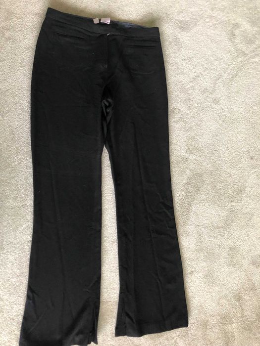 Calças pretas Mango, corte largo direito -  38