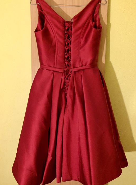 Vestido de cetim vermelho para baile/ Prom Dress