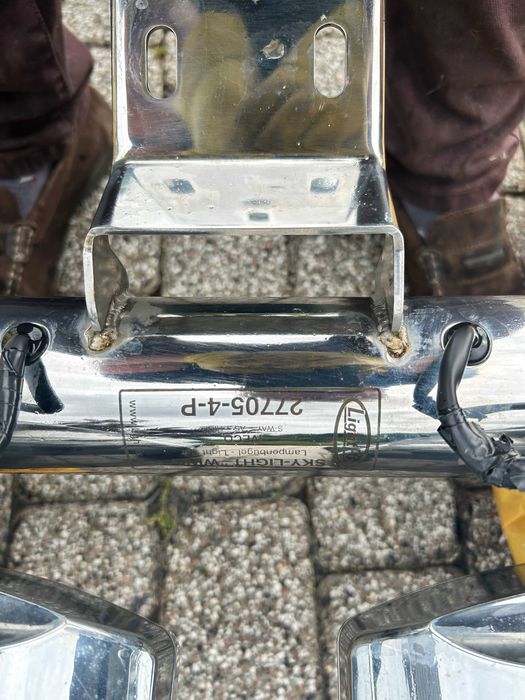 Rama dachowa LightFix do Iveco S-WAY + 4 HALOGENY LED TRP  CHROMOWANE