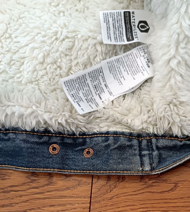 Sherpa Levi's Trucker Kurtka Jeans Oryginalna Miś Ocieplana