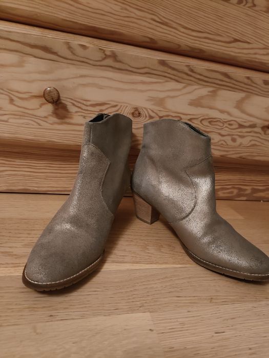 Kowbojki FACE ze skóry zamszowej