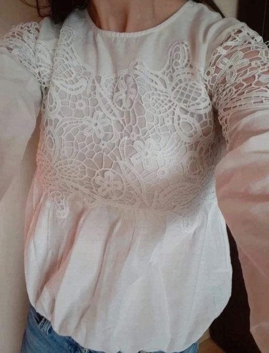 Bluzka z długim rękawem z haftem, Abercrombie, Xs