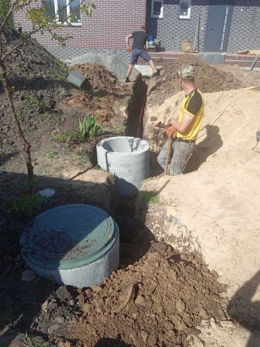 Каналізація, Септик,  Вигрібна яма — монтаж під ключ, Бетонні кільця