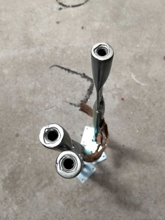 3 Suportes aço Inoxidável 47cm c/ rosca fêmea M8