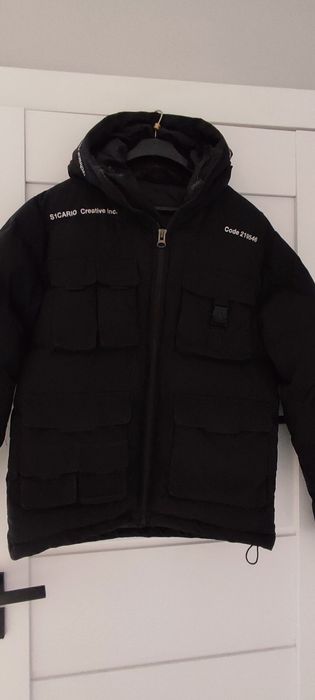 Młodzieżowa męska kurtka zimowa z kapturem rozmiar S/M